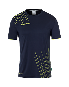 Maillot manches courtes Score 26 - Bleu Marine/jaune Fluo - Homme