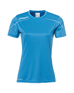 Maillot manches courtes Stream 22 - Cyan/blanc - Femme