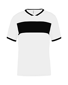 Maillot manches courtes - enfant - blanc/noir
