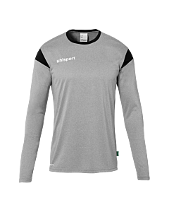 Maillot manches longues Squad 27 - Gris Foncé Chiné/noir - Enfant