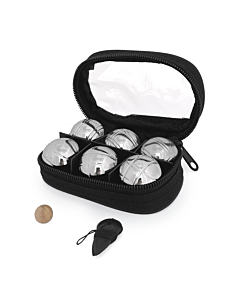 Mini boules de pétanque - Set 6 boules chromées
