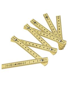 OBUT Mètre pliant à tirette en fibre de verre, marqué OBUT sur la tranche en couleur jaune