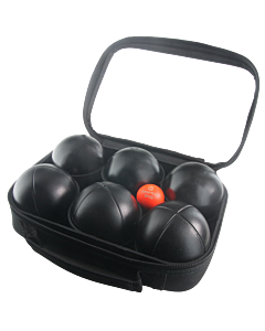 2 triplettes de Pétanque avec Sacoche et But – Noire Lisse + Noire Strie B