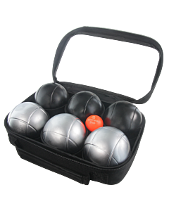 2 triplettes de Pétanque avec Sacoche et But - Grise Strie 1 + Noire Strie P