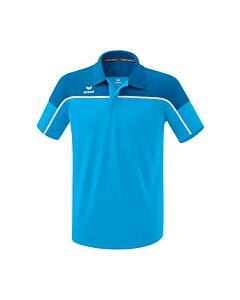 Polo CHANGE by erima - Homme - bleu curaçao/mykonos/blanc