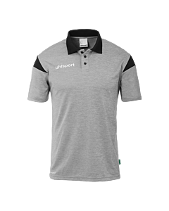 Polo manches courtes Squad 27 - Gris Foncé Chiné/noir - Homme
