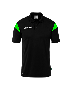 Polo manches courtes Squad 27 - Noir/vert Fluo - Enfant