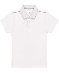 Polo manches courtes - enfant - blanc