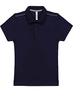 Polo manches courtes - enfant - bleu marine