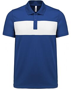 Polo manches courtes enfant bleu royal/blanc