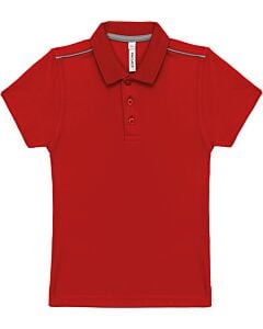 Polo manches courtes - enfant - rouge