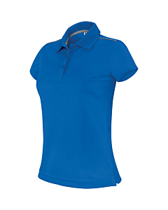 Polo manches courtes - femme - bleu royal
