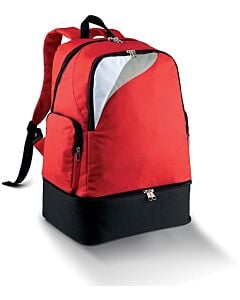 Sac à dos multisport rouge avec compartiment bas séparé