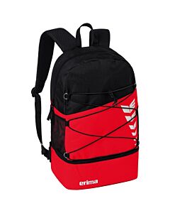 Sac à dos six wings avec compartiment et mousse intégrée - rouge/noir