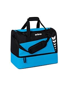 Sac de sport SIX WINGS avec compartiment inférieur - bleu curaçao/noir