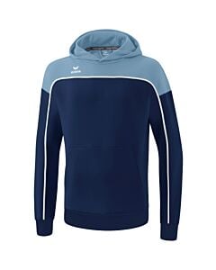 Sweat à capuche CHANGE by erima - Enfant - bleu marine/faded denim/blanc