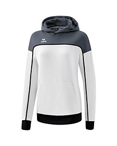 Sweat à capuche CHANGE by erima - Femme - blanc/gris/noir