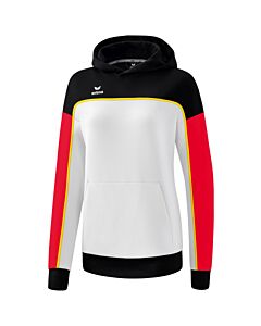 Sweat à capuche CHANGE by erima - Femme - blanc/noir/rouge