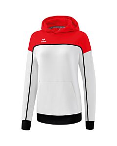Sweat à capuche CHANGE by erima - Femme - blanc/rouge/noir