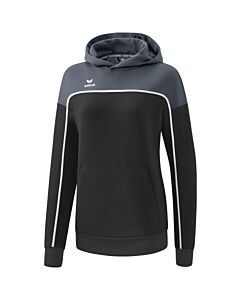 Sweat à capuche CHANGE by erima - Femme - noir grey/gris/blanc