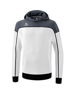 Sweat à capuche CHANGE by erima - Homme - blanc/gris/noir