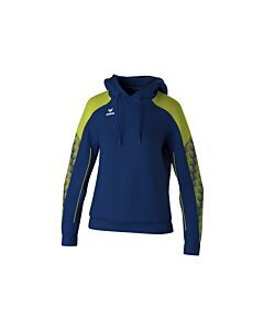 Sweat à capuche EVO STAR - Femme - bleu marine/jaune citron