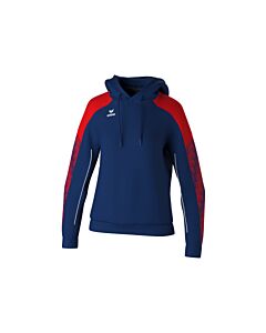 Sweat à capuche EVO STAR - Femme - bleu marine/rouge
