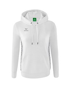 Sweat à capuche Essential Team - Femme - blanc/gris