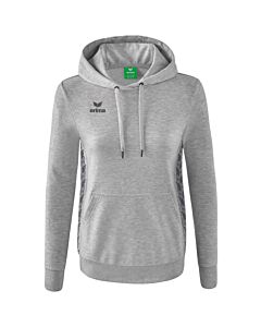 Sweat à capuche Essential Team - Femme - gris clair chiné/gris