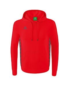 Sweat à capuche Essential Team - Homme - rouge/gris