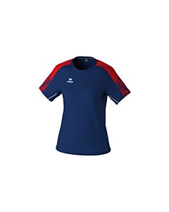 T-Shirt EVO STAR - Femme - bleu marine/rouge