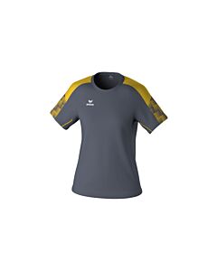 T-Shirt EVO STAR - Femme - gris/jaune