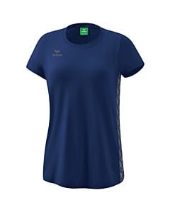T-shirt Essential Team - Femme - bleu marine/gris