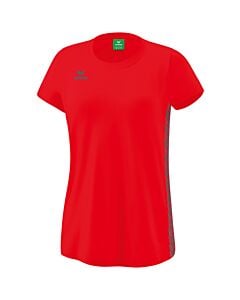 T-shirt Essential Team - Femme - rouge/gris