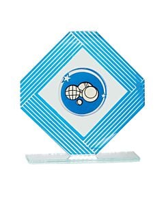 Trophée Pétanque verre 18cm