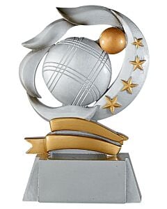 Trophée de pétanque 4 étoiles, 15 cm