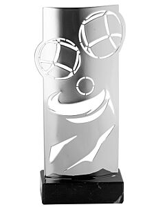 Trophée de pétanque argent 24cm