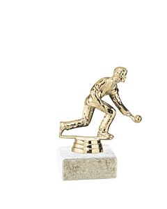 Trophée de pétanque sur socle en marbre hauteur 12 cm