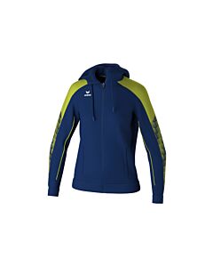 Veste d'entraînement EVO STAR avec capuche - Femme - bleu marine/jaune citron