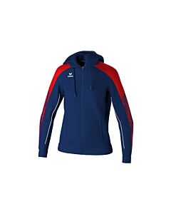 Veste d'entraînement EVO STAR avec capuche - Femme - bleu marine/rouge