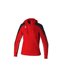 Veste d'entraînement EVO STAR avec capuche - Femme - rouge/noir