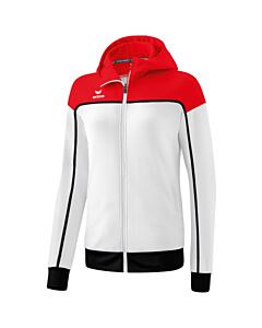 Veste d'entraînement avec capuche CHANGE by erima - Femme - blanc/rouge/noir