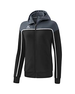 Veste d'entraînement avec capuche CHANGE by erima - Femme - noir grey/gris/blanc