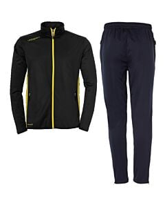 Veste et pantalon de survêtement Essential - Noir/jaune Citron - Adulte