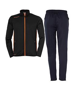 Veste et pantalon de survêtement Essential - Noir/orange Fluo - Adulte