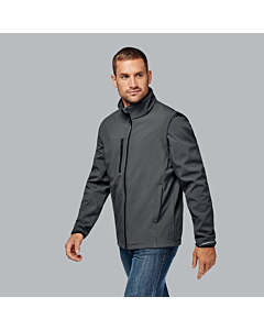 Veste softshell sport manches amovibles - homme - Titanium