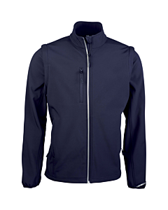 Veste softshell sport manches amovibles - homme - bleu marine