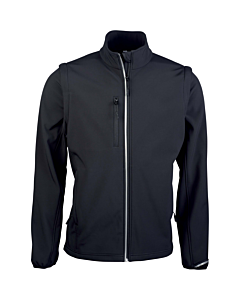 Veste softshell sport manches amovibles - homme - noir
