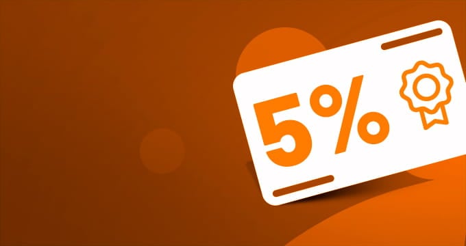 5% à chaque commande