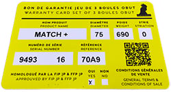 Carte de garantie Obut Carte de garantie Obut
